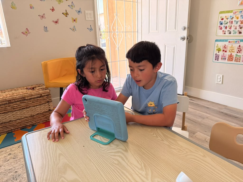 Early learning activities at Sky's Daycare