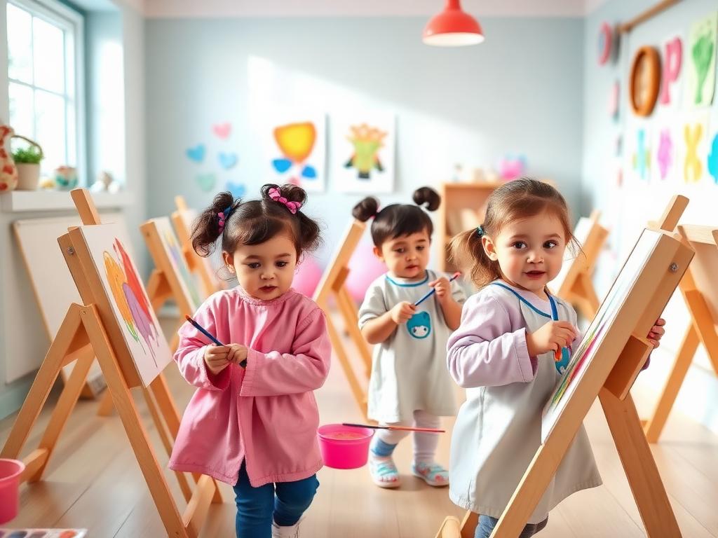 Creative activities at Sky's Daycare